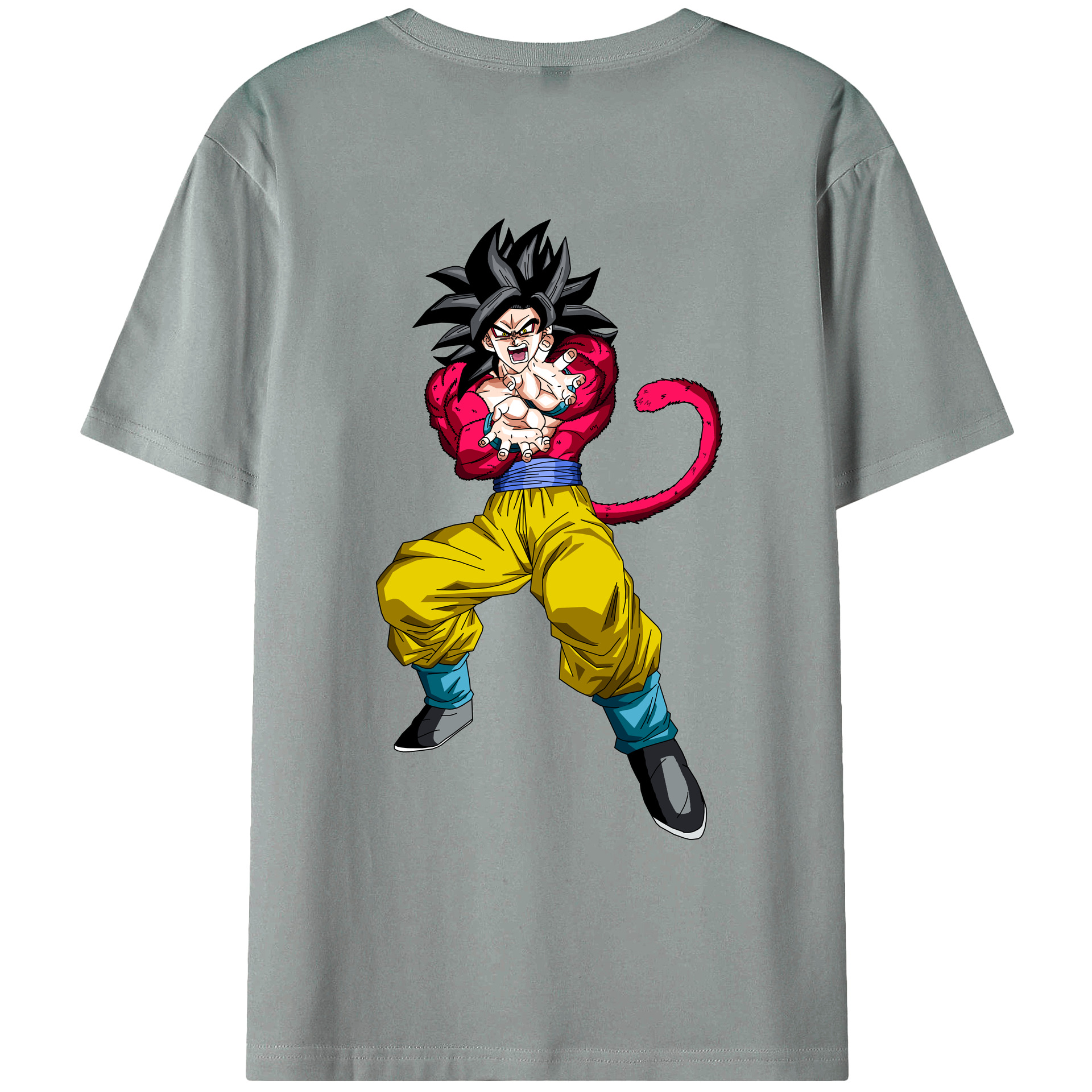 （画像用） ドラゴンボール 孫悟空（そん ごくう）Son Goku カカロット DRAGON BALL Kakarotto 綿100％ メンズ半袖Tシャツ（バックプリント） 通気性